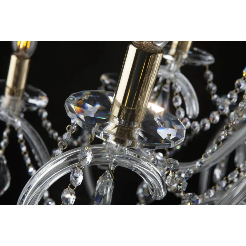 Candelabru Cristale, Bohemia, E14, EL01021812+6+309, Crystal