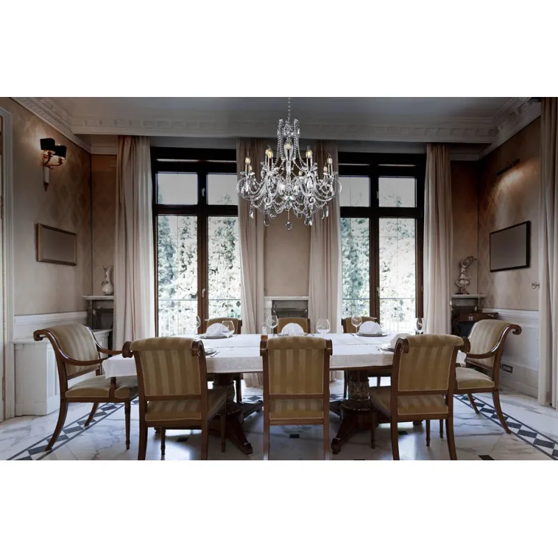 Candelabru Cristale, Bohemia, E14, EL0102188+4+409, Crystal