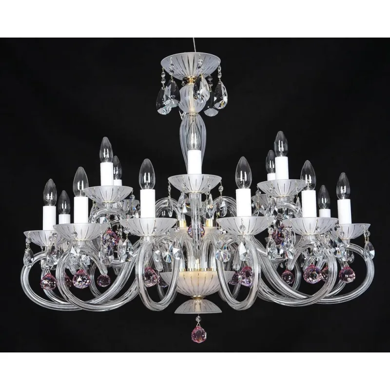 Candelabru Cristale, Bohemia, E14, EL01022312+6022-7, Crystal