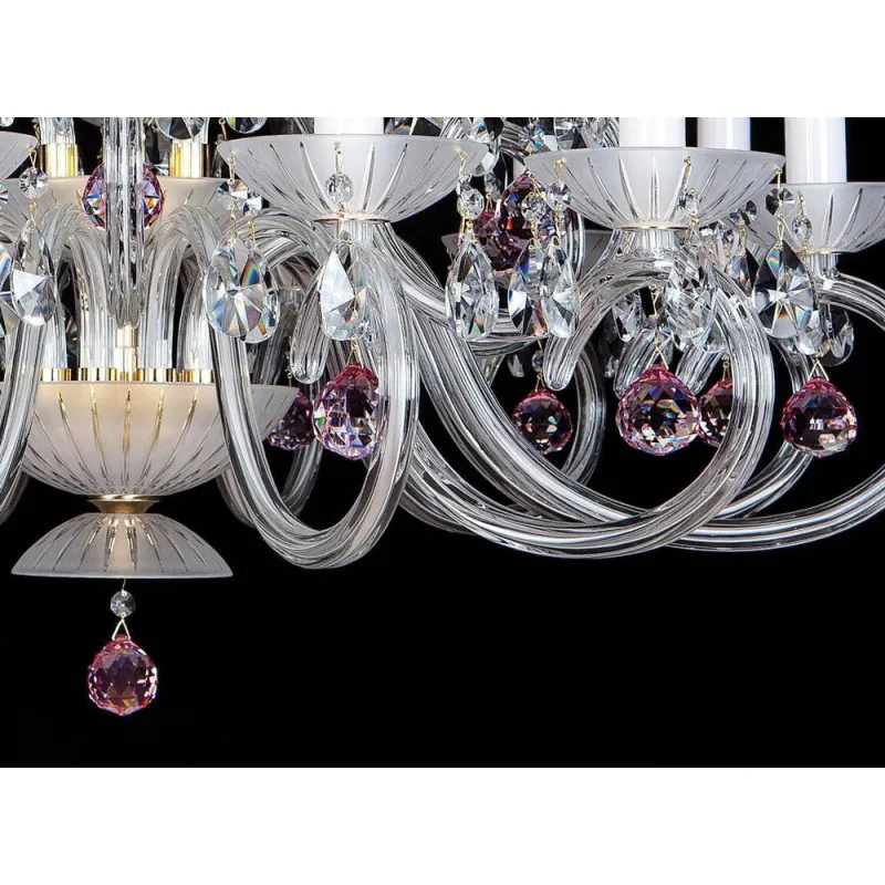 Candelabru Cristale, Bohemia, E14, EL01022312+6022-7, Crystal