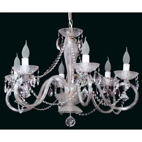 Candelabru Cristale, Sticla, Bohemia, E14, EL0102236021, Crystal