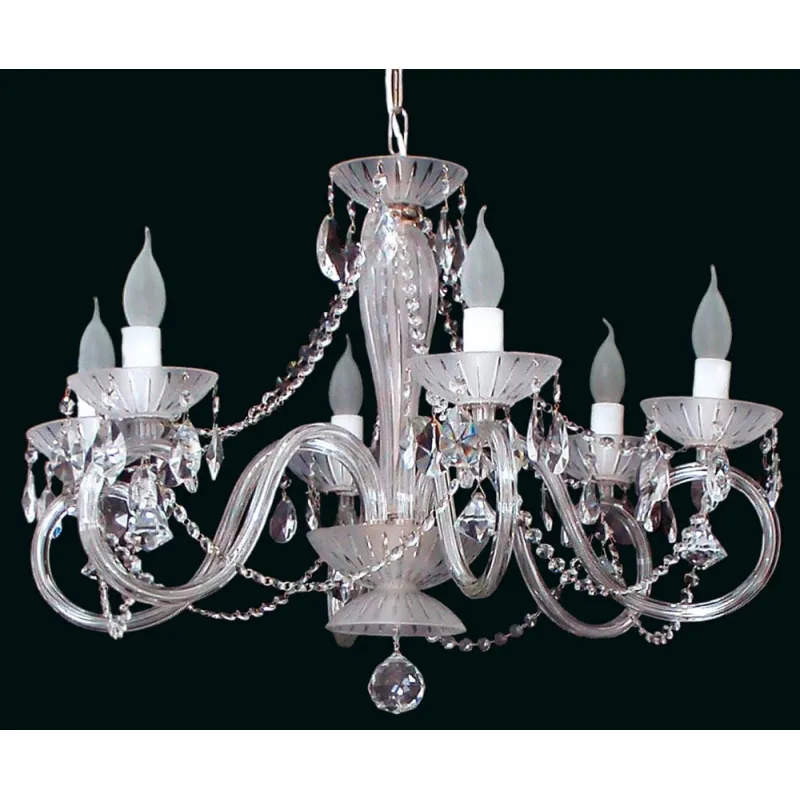 Candelabru Cristale, Sticla, Bohemia, E14, EL0102236021, Crystal