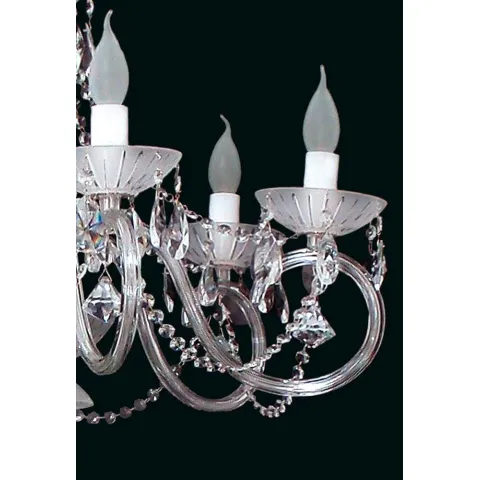 Candelabru Cristale, Sticla, Bohemia, E14, EL0102236021, Crystal