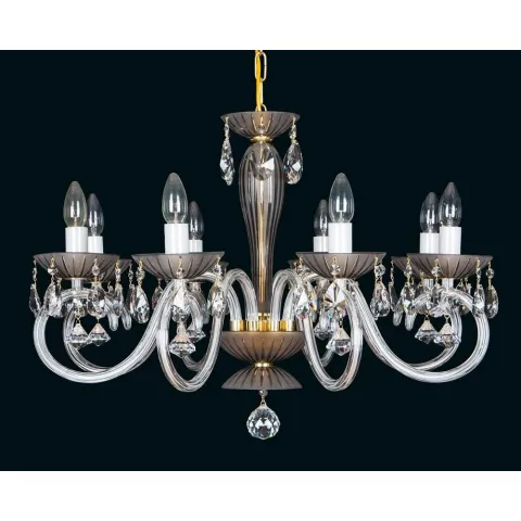 Candelabru Cristale, Sticla, Bohemia, E14, EL0102238022SM, Crystal