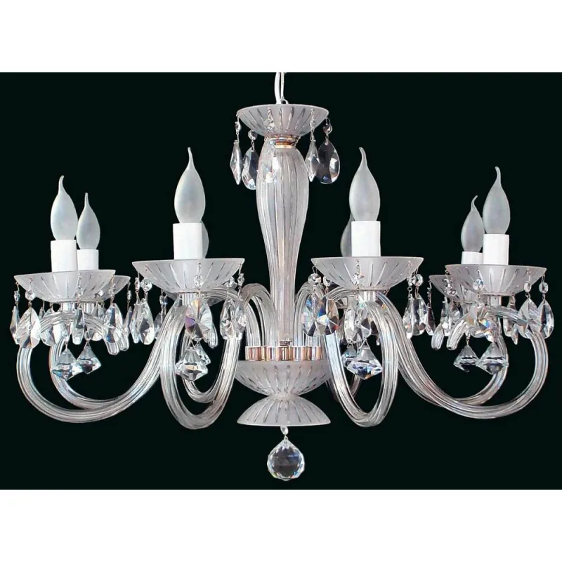 Candelabru Cristale, Sticla, Bohemia, E14, EL0102238022, Crystal