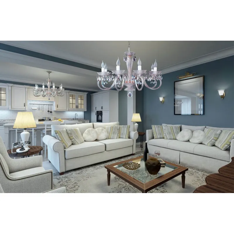 Candelabru Cristale, Sticla, Bohemia, E14, EL0102238022, Crystal
