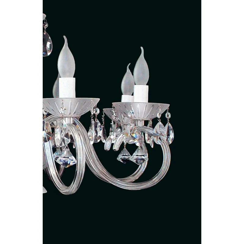 Candelabru Cristale, Sticla, Bohemia, E14, EL0102238022, Crystal