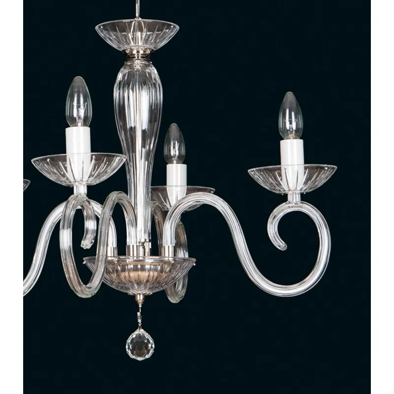 Candelabru Cristale, Sticla, Bohemia, E14, EL0102244024, Crystal