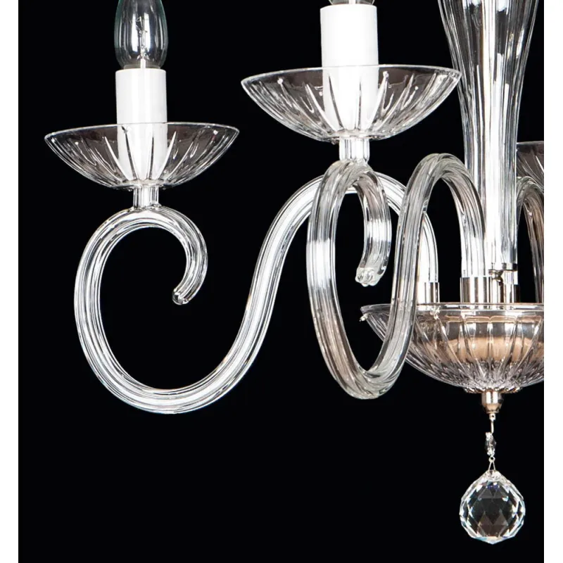 Candelabru Cristale, Sticla, Bohemia, E14, EL0102244024, Crystal