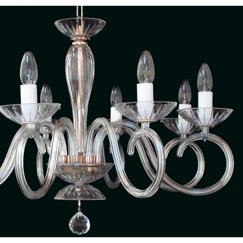 Candelabru Cristale, Sticla, Bohemia, E14, EL0102248024, Crystal