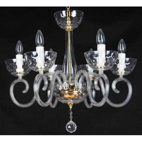 Candelabru Cristale, Sticla, Bohemia, E14, EL010225607, Crystal