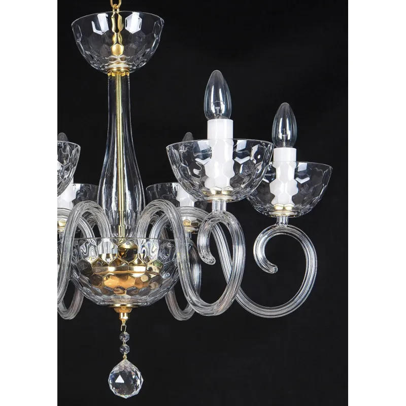Candelabru Cristale, Sticla, Bohemia, E14, EL010225607, Crystal