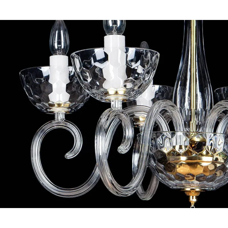 Candelabru Cristale, Sticla, Bohemia, E14, EL010225607, Crystal