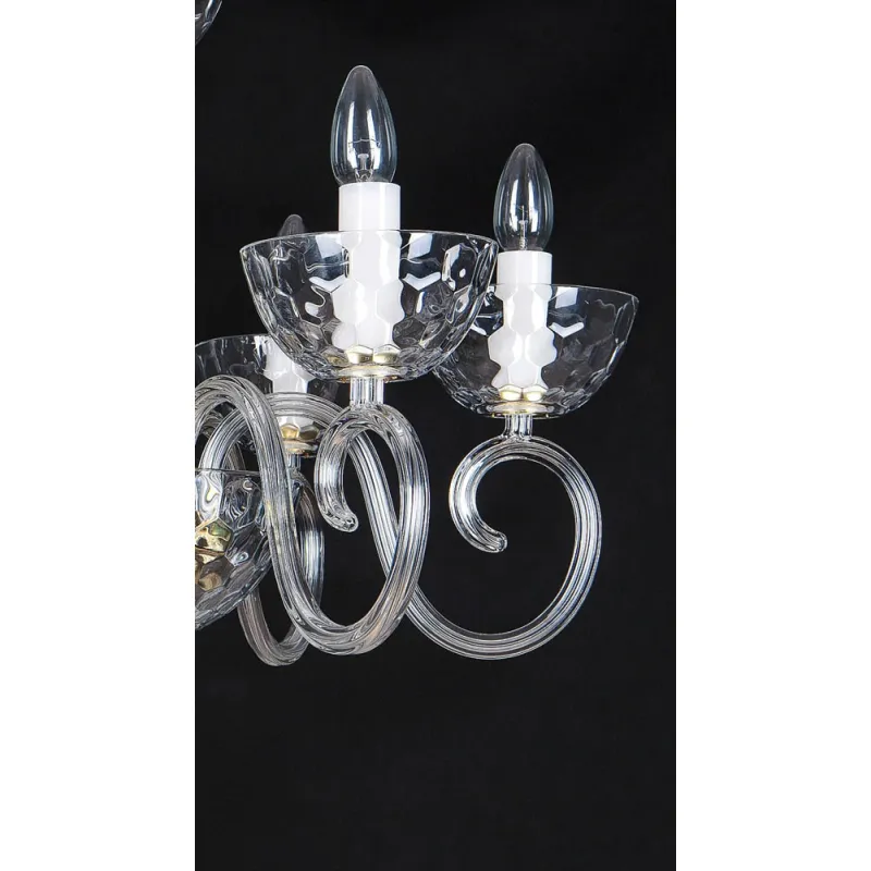 Candelabru Cristale, Sticla, Bohemia, E14, EL010225607, Crystal