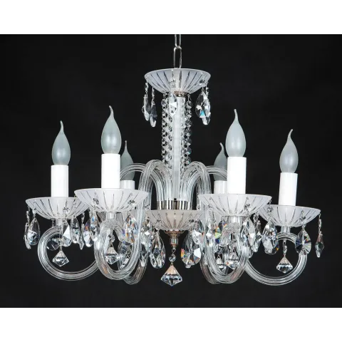 Candelabru Cristale, Sticla, Bohemia, E14, EL0102266022, Crystal