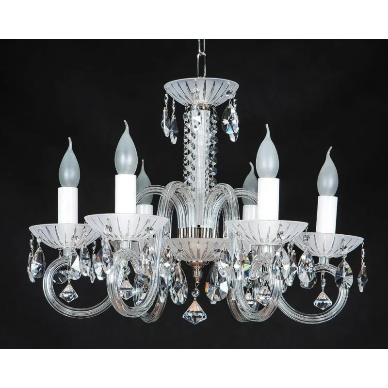 Candelabru Cristale, Sticla, Bohemia, E14, EL0102266022, Crystal