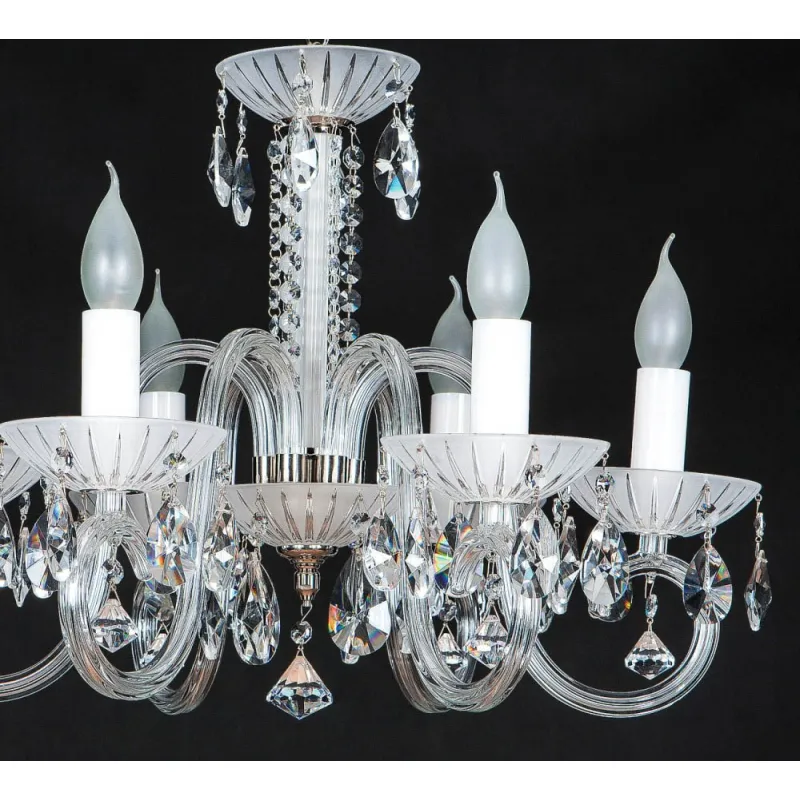 Candelabru Cristale, Sticla, Bohemia, E14, EL0102266022, Crystal