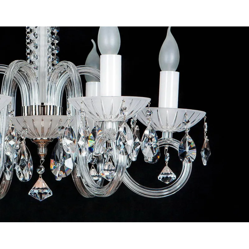 Candelabru Cristale, Sticla, Bohemia, E14, EL0102266022, Crystal