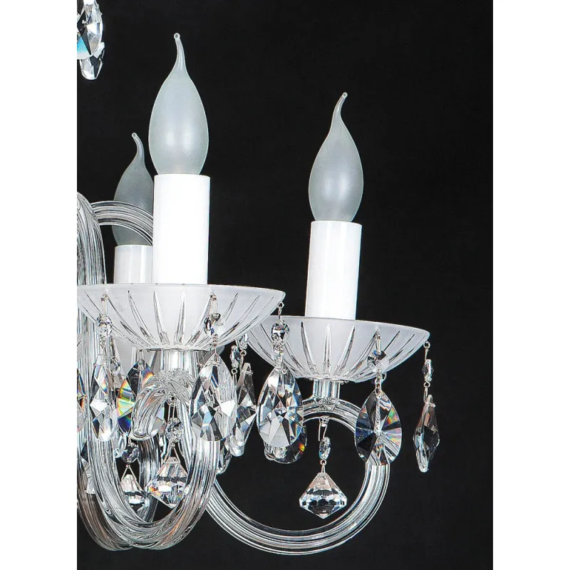 Candelabru Cristale, Sticla, Bohemia, E14, EL0102266022, Crystal