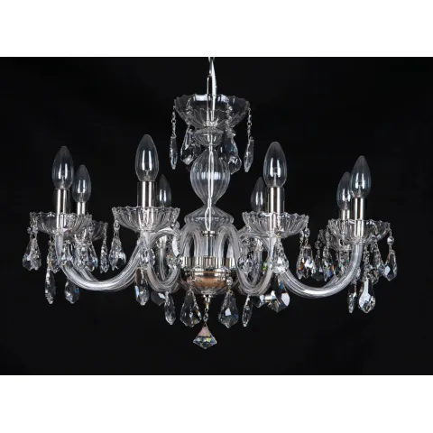 Candelabru Cristale, Sticla, Bohemia, E14, EL010250804, Crystal