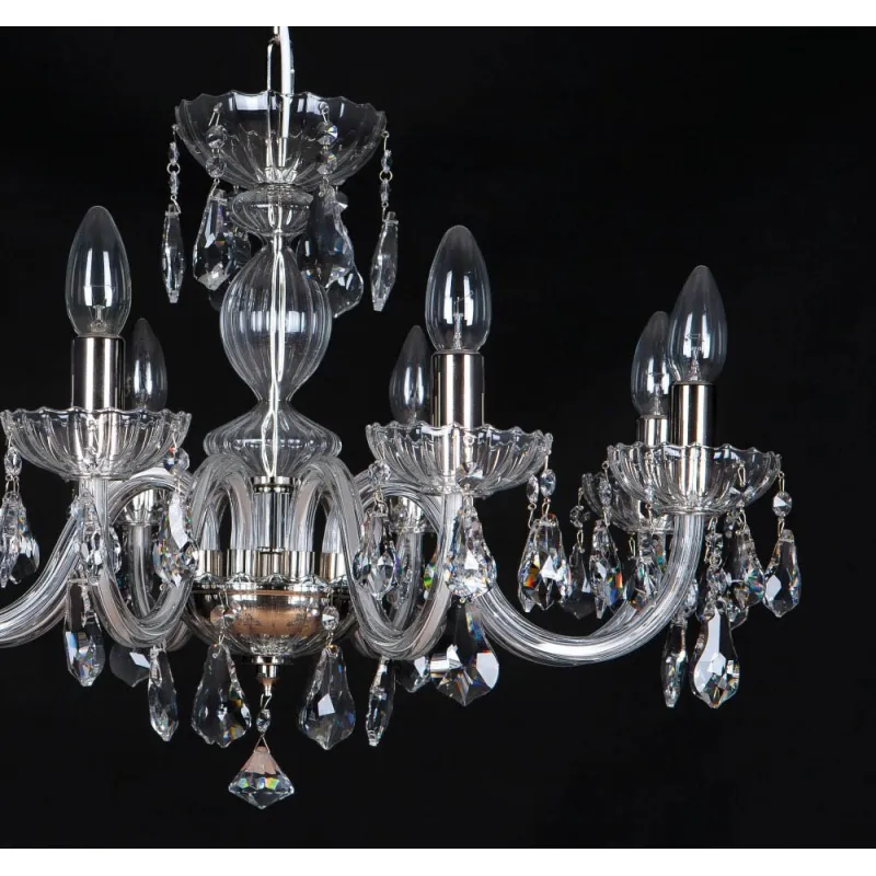 Candelabru Cristale, Sticla, Bohemia, E14, EL010250804, Crystal