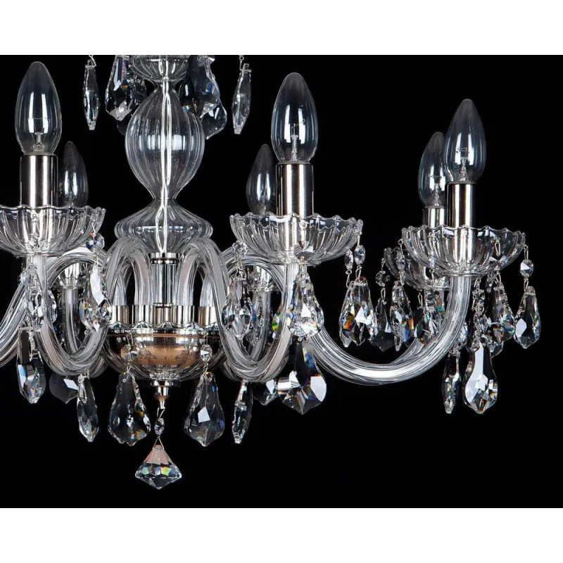 Candelabru Cristale, Sticla, Bohemia, E14, EL010250804, Crystal