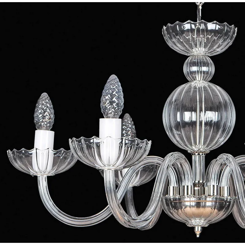 Candelabru Cristale, Sticla, Bohemia, E14, EL010251600, Crystal