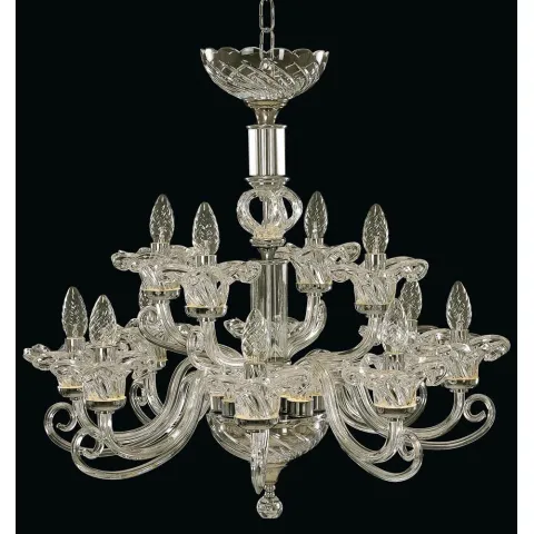 Candelabru Cristale, Sticla, Bohemia, E14, EL0104001200, Crystal