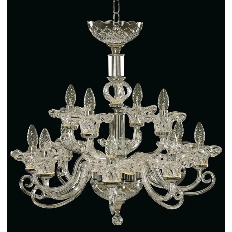 Candelabru Cristale, Sticla, Bohemia, E14, EL0104001200, Crystal
