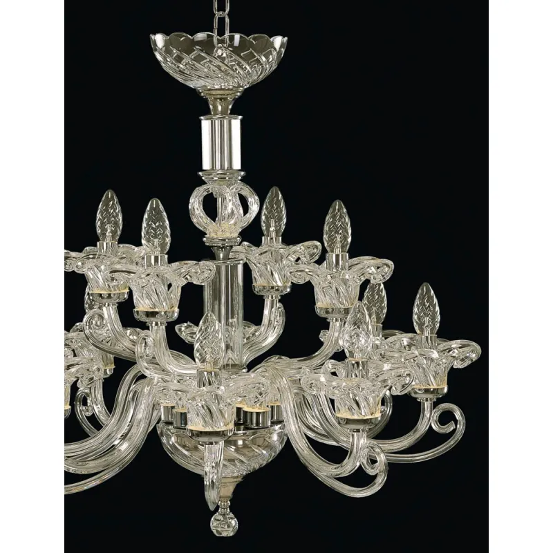 Candelabru Cristale, Sticla, Bohemia, E14, EL0104001200, Crystal
