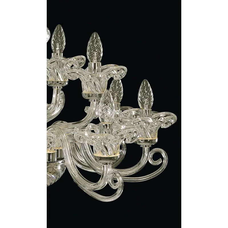 Candelabru Cristale, Sticla, Bohemia, E14, EL0104001200, Crystal