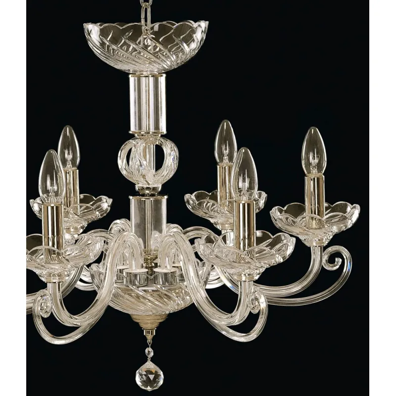 Candelabru Cristale, Sticla, Bohemia, E14, EL010401600, Crystal