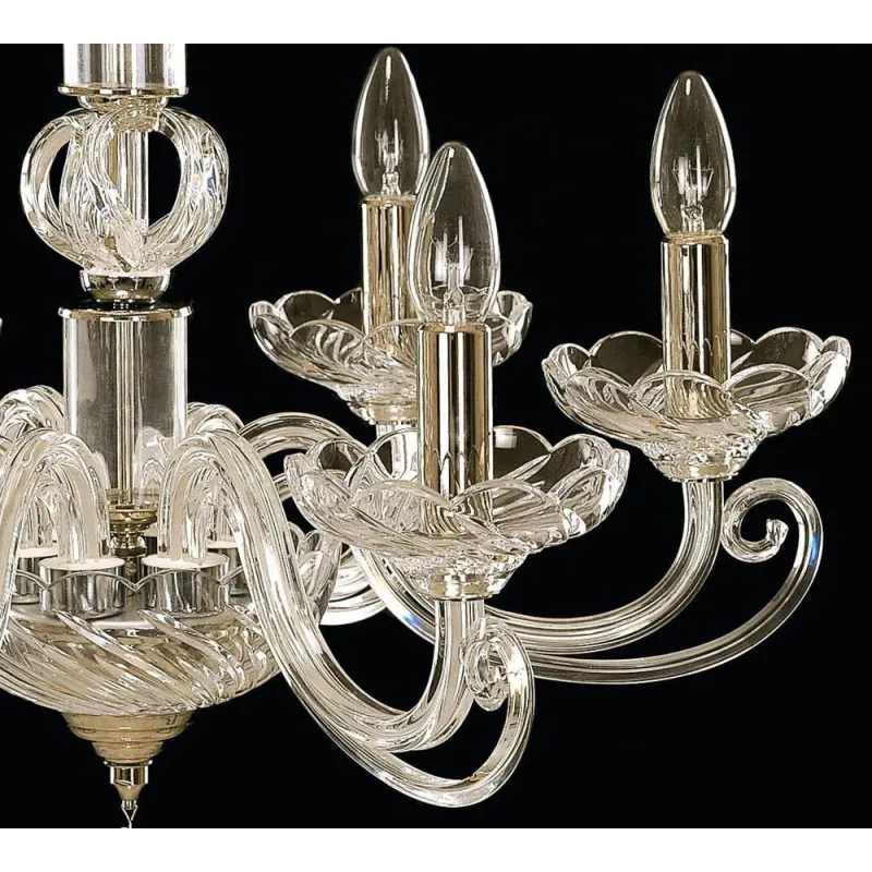 Candelabru Cristale, Sticla, Bohemia, E14, EL010401600, Crystal