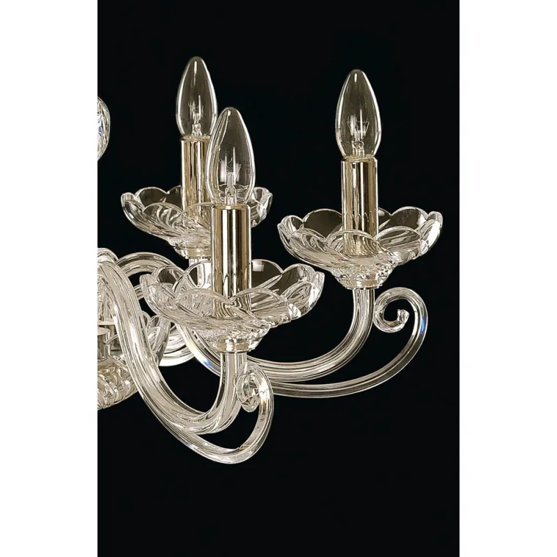 Candelabru Cristale, Sticla, Bohemia, E14, EL010401600, Crystal