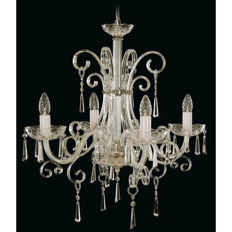 Candelabru Cristale, Sticla, Bohemia, E14, EL010411403, Crystal