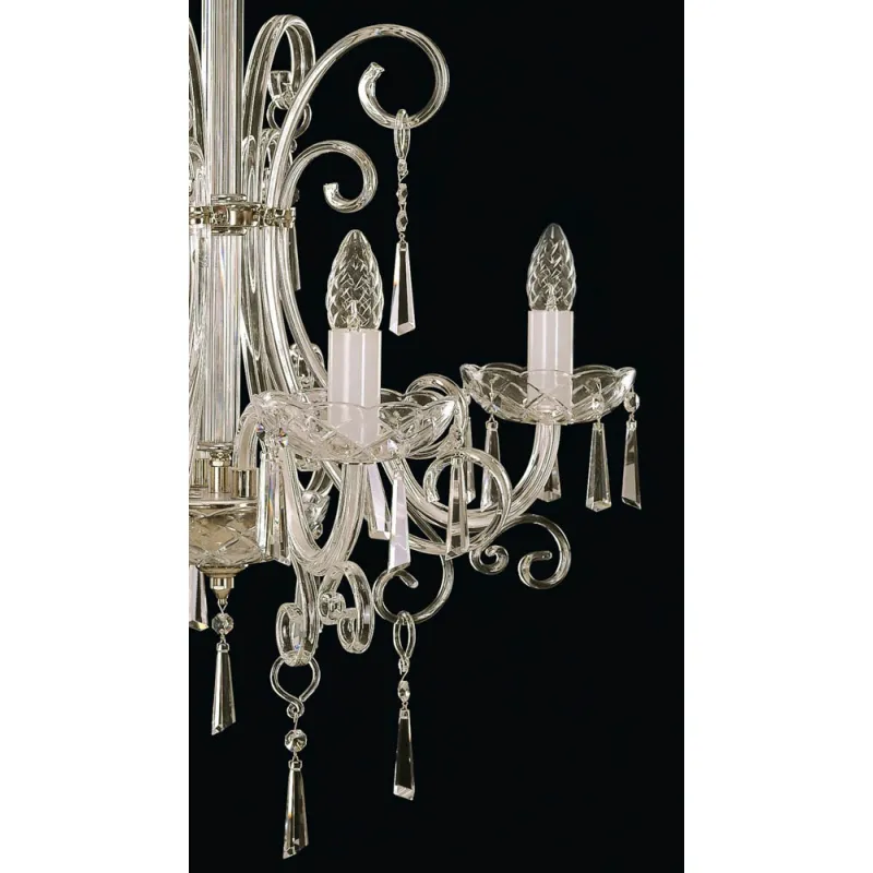 Candelabru Cristale, Sticla, Bohemia, E14, EL010411403, Crystal