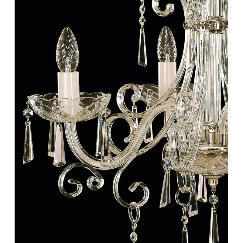 Candelabru Cristale, Sticla, Bohemia, E14, EL010411403, Crystal