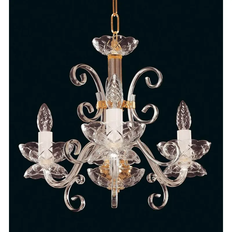 Candelabru Cristale, Sticla, Bohemia, E14, EL010412300, Crystal