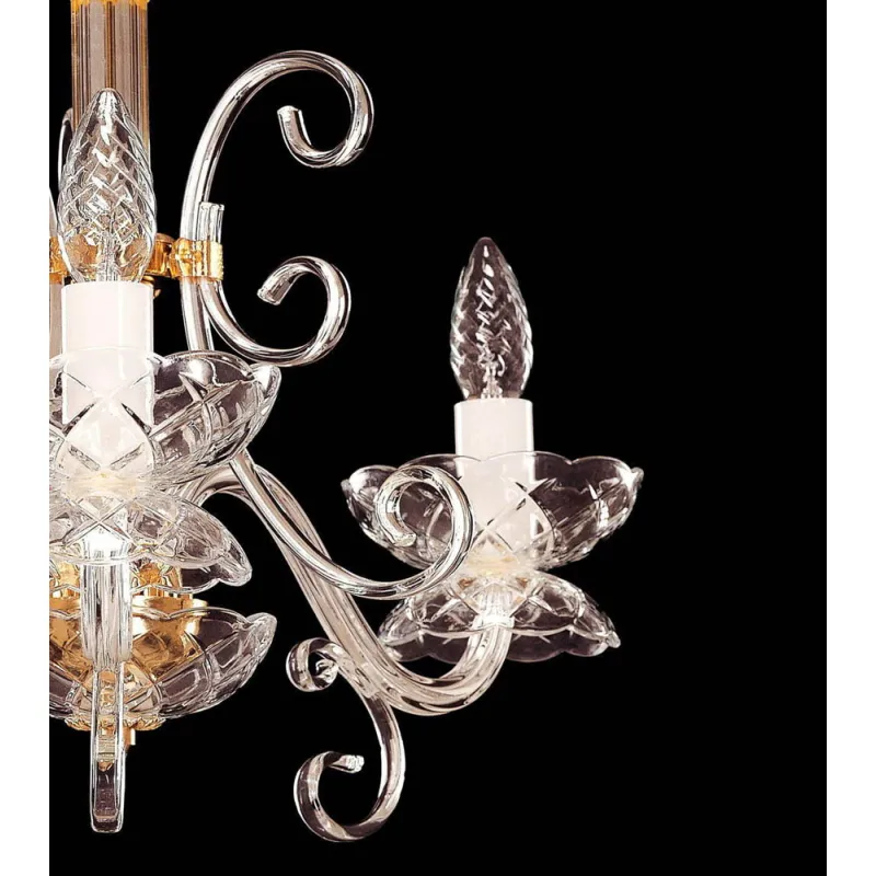 Candelabru Cristale, Sticla, Bohemia, E14, EL010412300, Crystal