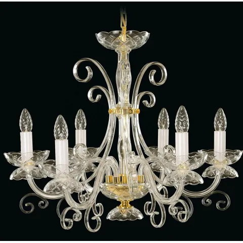 Candelabru Cristale, Sticla, Bohemia, E14, EL010412600, Crystal
