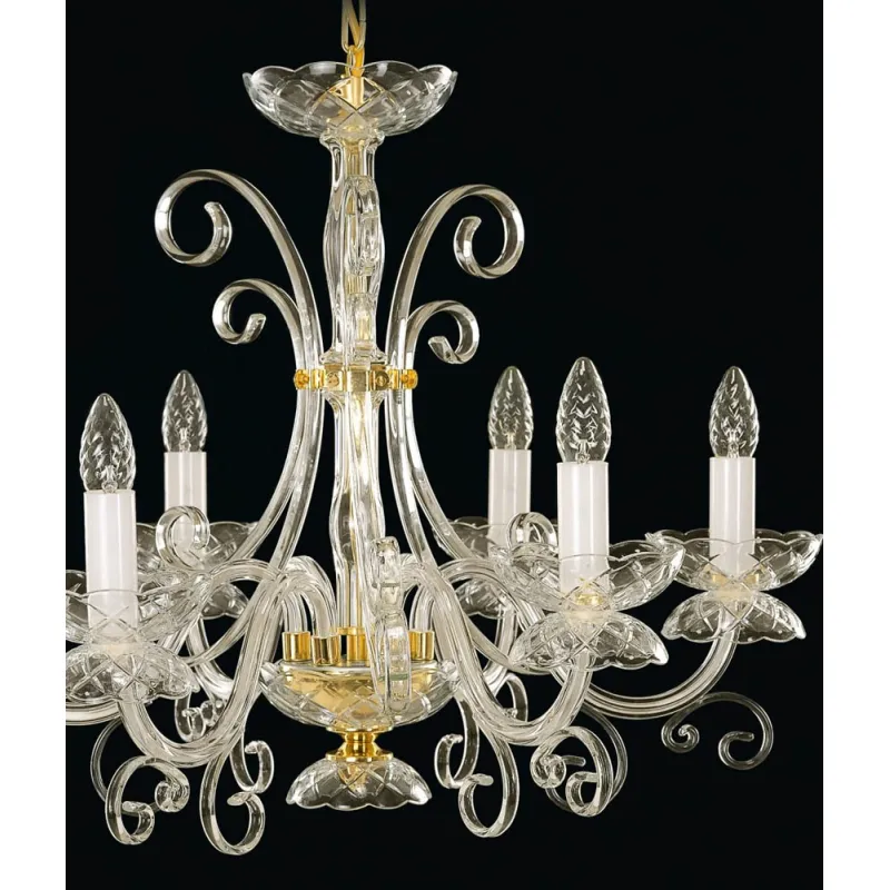 Candelabru Cristale, Sticla, Bohemia, E14, EL010412600, Crystal
