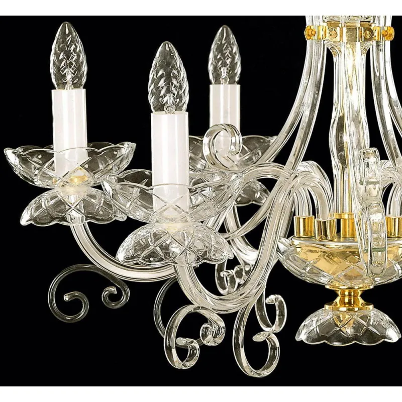 Candelabru Cristale, Sticla, Bohemia, E14, EL010412600, Crystal