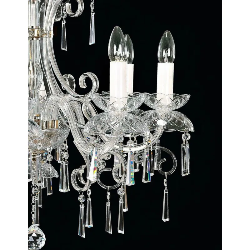 Candelabru Cristale, Sticla, Bohemia, E14, EL010413803, Crystal