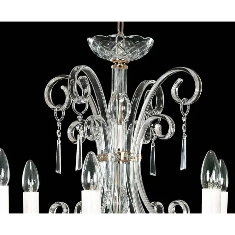 Candelabru Cristale, Sticla, Bohemia, E14, EL010413803, Crystal