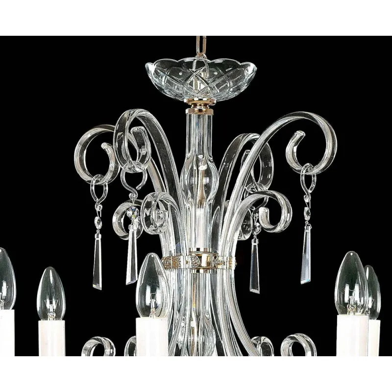 Candelabru Cristale, Sticla, Bohemia, E14, EL010413803, Crystal