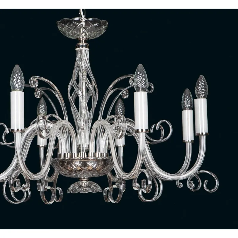 Candelabru Cristale, Sticla, Bohemia, E14, EL010416800, Crystal