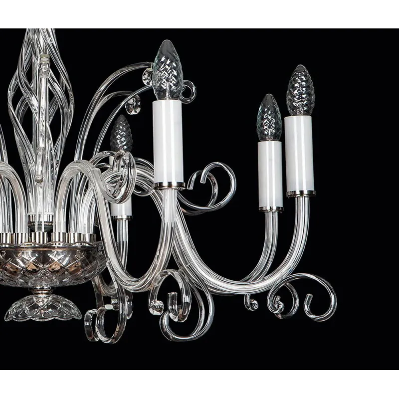 Candelabru Cristale, Sticla, Bohemia, E14, EL010416800, Crystal
