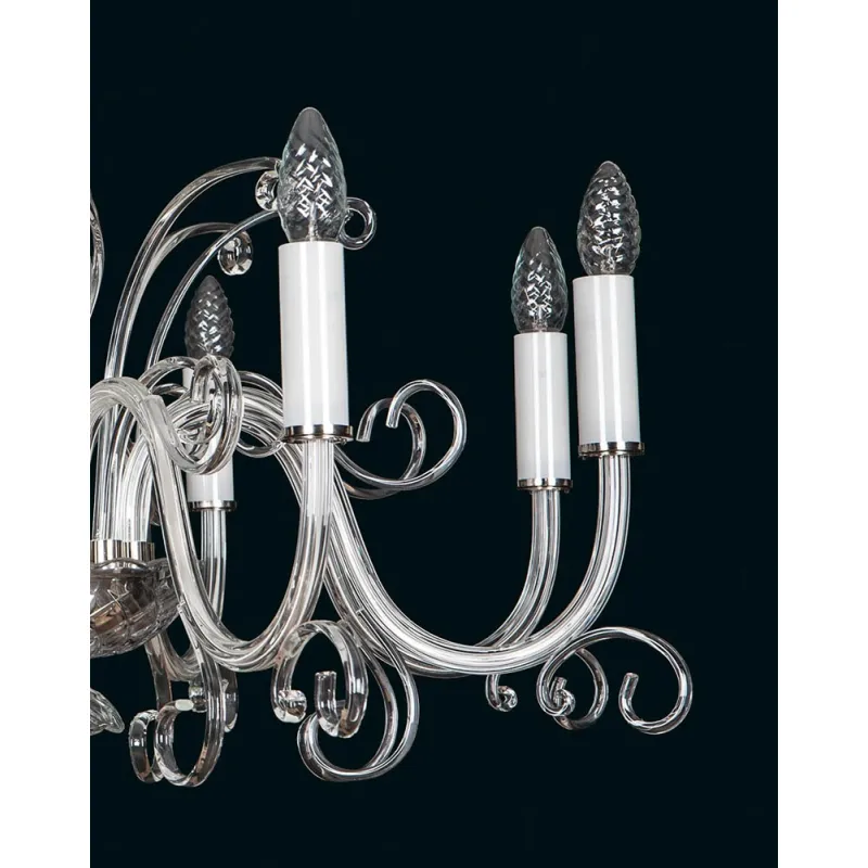 Candelabru Cristale, Sticla, Bohemia, E14, EL010416800, Crystal