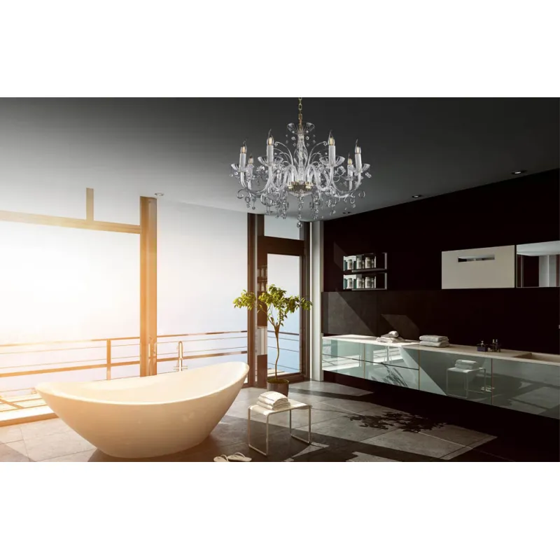 Candelabru Cristal, Bohemia, E14, EL010417809, Crystal