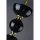 Candelabru Cristale, Negru, Bohemia, E14, EL0104211600BLACK, Crystal